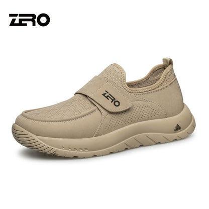 Men's Breathable Casual Canvas Shoes with Hook and Loop Fastener