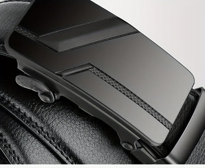 Business Men's Belt Black Automatic Buckle Fashion Belt Casual Men's Suit Belt Accessories