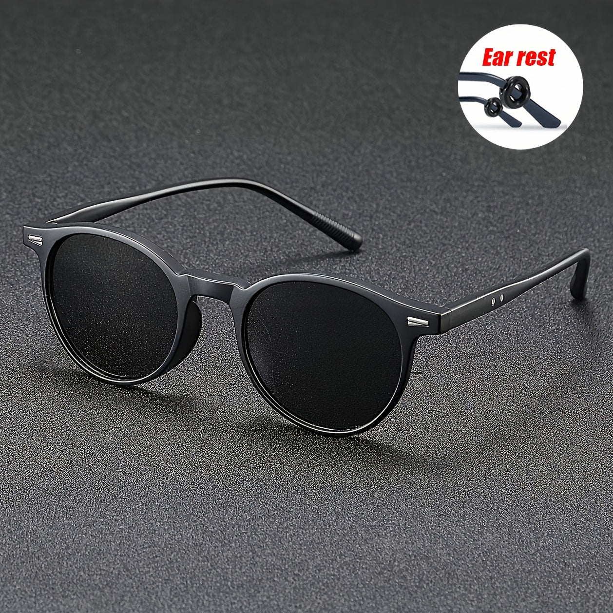 Unisex Amber Round Sunglasses with UV400 Protection