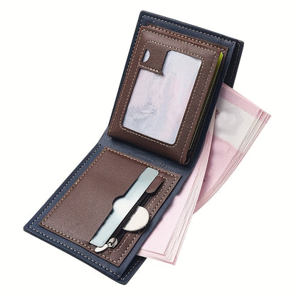 Travel Accessories Travel Wallet Premium Men's Card Holder Daily Use ID Case with 8 Card Slots Unisex Ticket Holder Coin Purse Suitable for and Middle-Aged Christmas Gift