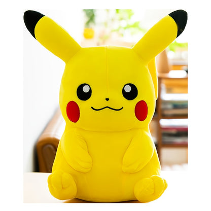 8-inch Smiling Pikachu Plush Toy, Ultra-Soft Short Velvet Doll Anime Merchandise Birthday Gift Decoration
