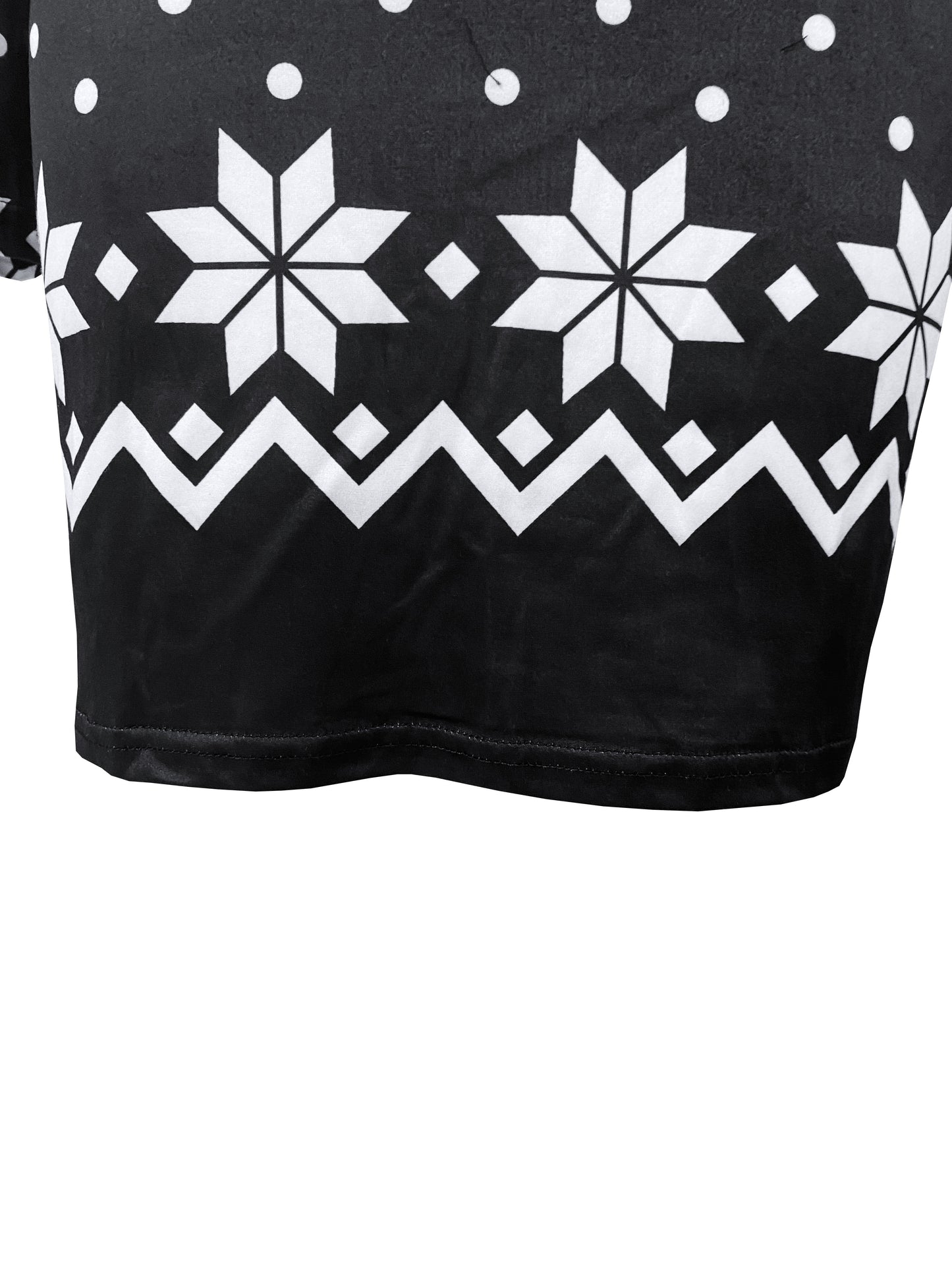 Christmas Deer Print Bodycon Dress, Casual Crew Neck Long Sleeve Mini Dress, Women's Clothing