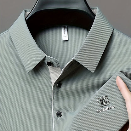 Men'S Summer Short-Sleeve Polo Shirt, Versatile T-Shirt Suitable for Everyday Wear - ayq