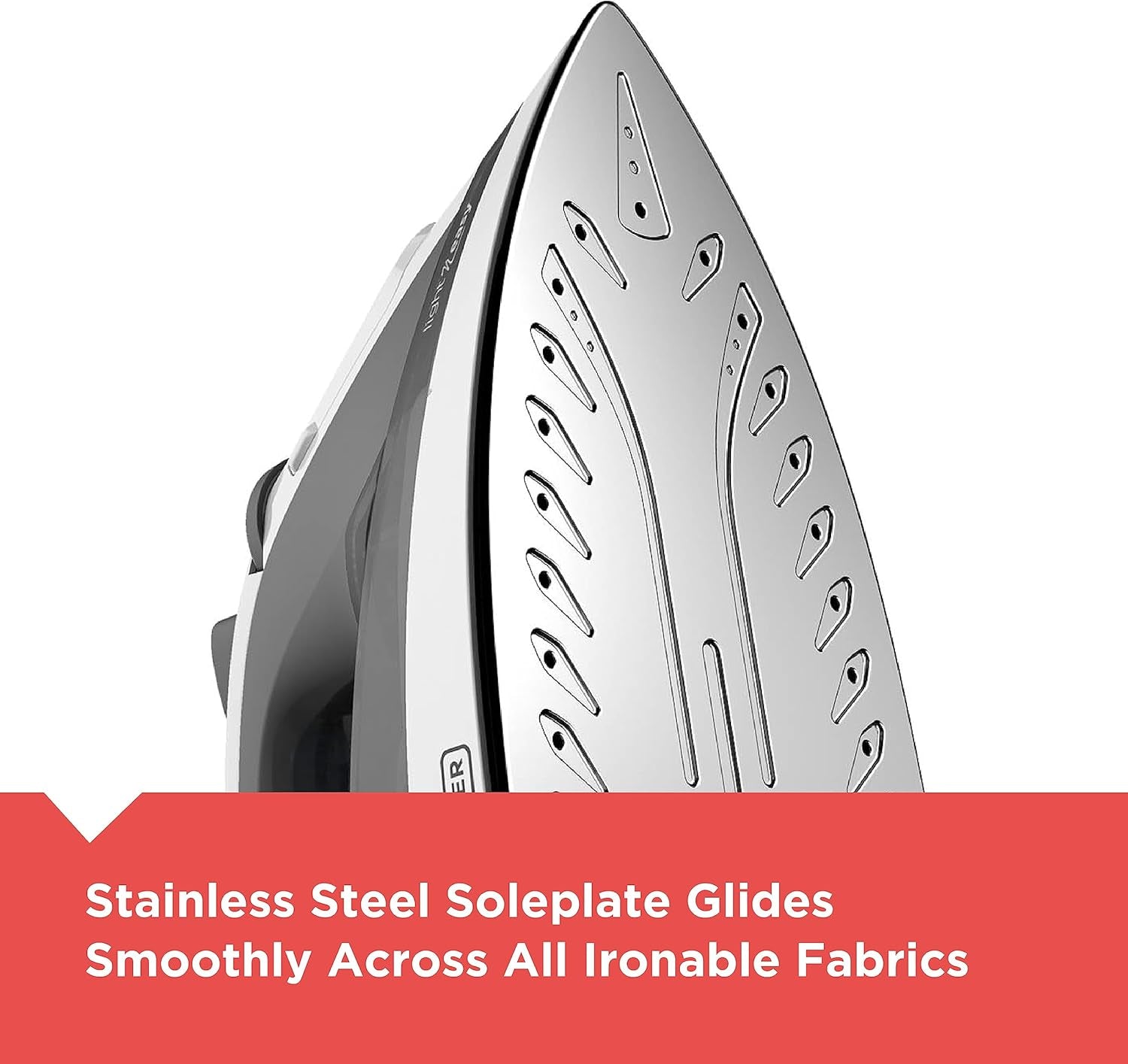 BLACK+DECKER Light ‘N Easy Compact Steam Iron, IR1020S, Stainless Steel Soleplate, Spray Mist, Anti-Drip, Auto Shutoff