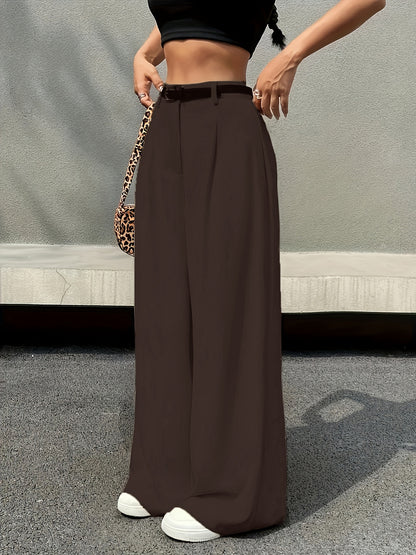 Women's High-Waisted Wide-Leg Pants, Elegant & Comfortable