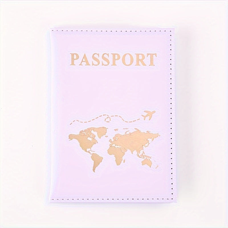 1 PC Gilding Passport Cover Holder, Travel Wallet Passport Case