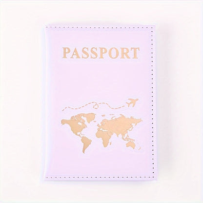 1 PC Gilding Passport Cover Holder, Travel Wallet Passport Case
