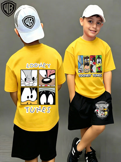Մանկական բամբակյա Looney Tunes T-Shirt-ի և շորտերի ունիսեքս հավաքածու