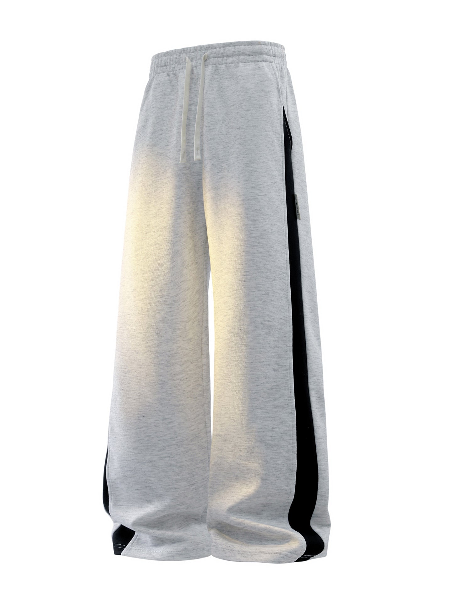 Men's Loose Fit Gym Sweatpants with Side Stripe and Pockets