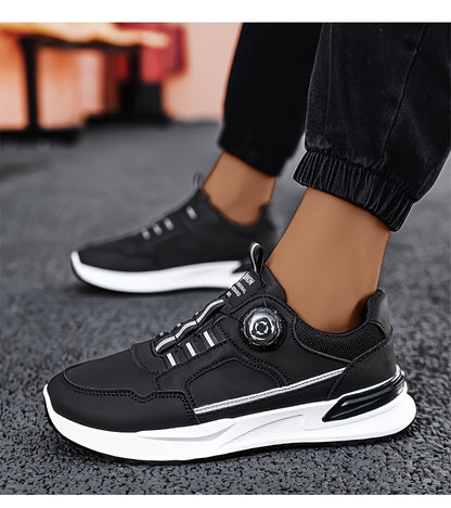 [sneakers] Men'S Large Size Running Shoes | Casual Sports Footwear, Cross-Training, Low-Top, Faux, Lace-Up, All-Season, Solid Color - ayq
