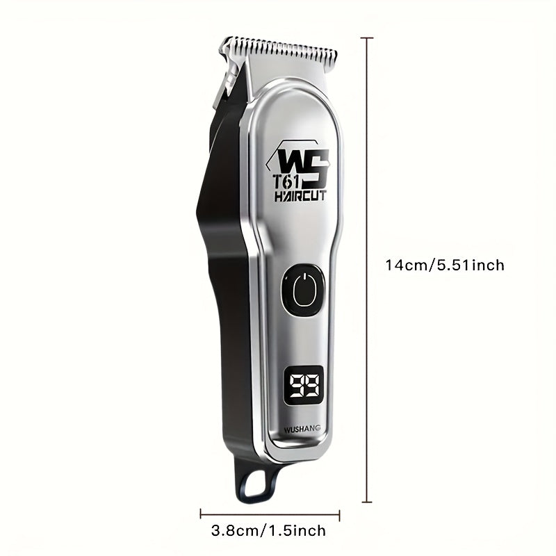 1 անլար մազ կտրող և մորուքի կտրող մեքենա տղամարդկանց համար LCD էկրանով, պրոֆեսիոնալ USB լիցքավորվող խնամքի հավաքածու - դիմացկուն և փոխադրելի հայրերի օրվա/ծննդյան օրվա կամ տոնական նվերների համար