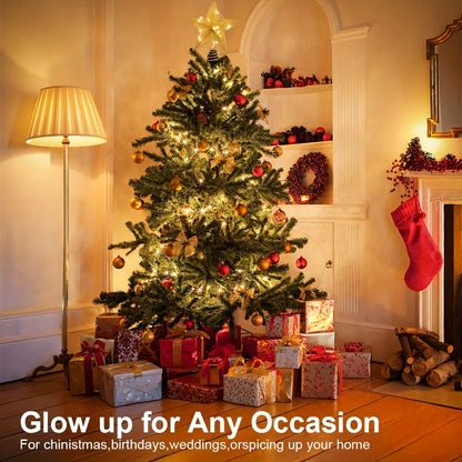 , USB LED string light, 100/50/30/10 LEDs, USB-Powered Christmas Tree & Fairy Lights, warm white, Ideal for Christmas, Halloween, Thanksgiving, wall decorations, autumn decorations, bedroom, living room, wedding, party, birth