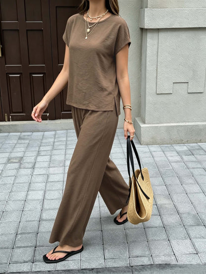 Women's Casual 2-Piece Loungewear Set, Breathable Summer Outfit