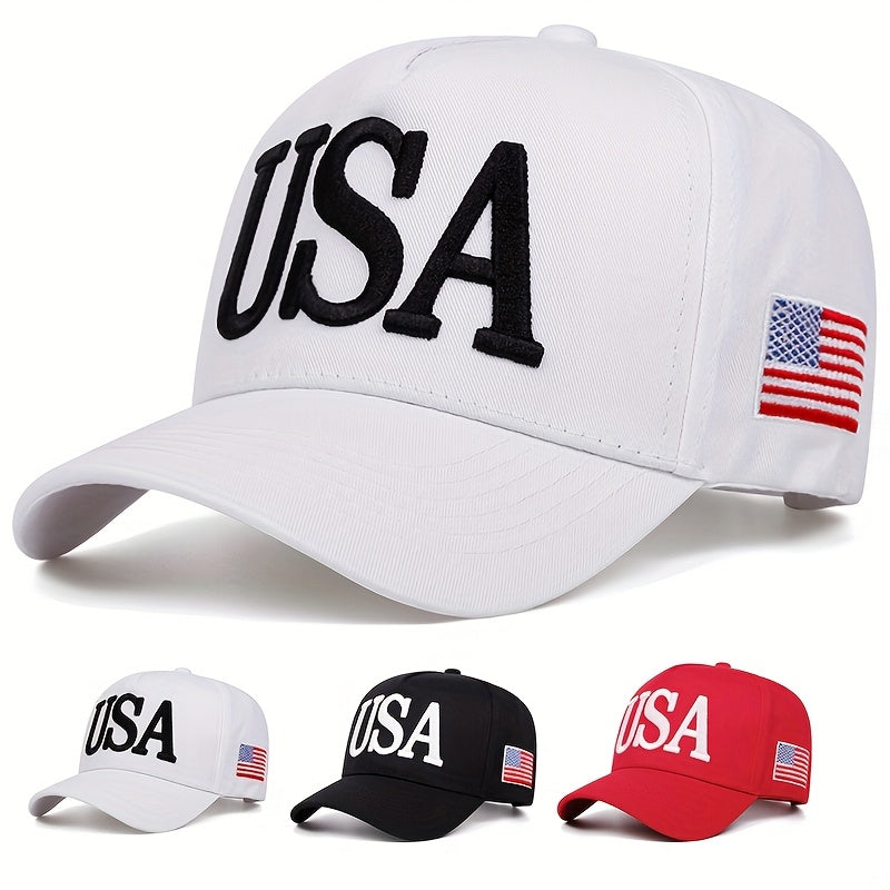 USA Flag Embroidered Casual Baseball Cap for Men & Women