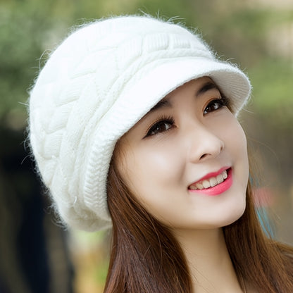 Women's Wool Beret Hat Warm Autumn Winter Outdoor Cap