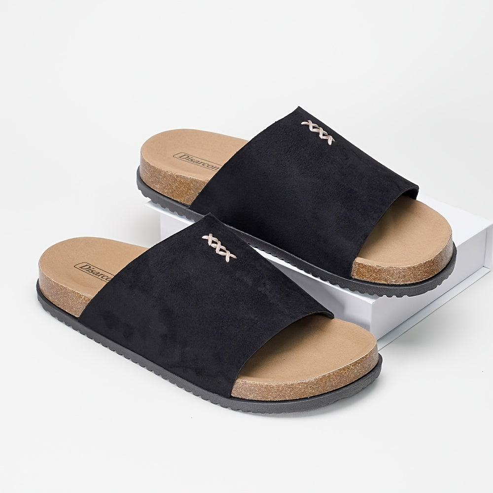 Men's Casual Summer Slip-On Slippers, Anti-Slip Outdoor Sandals