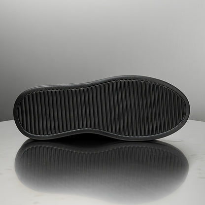 Men's Shoes, Unisex, Plus Size, Discounted Footwear, Versatile Black Skate Shoes, Fiber Fabric, Lightweight Casual Sneakers, Suitable for Outdoor Daily Commuting Activities - ayq