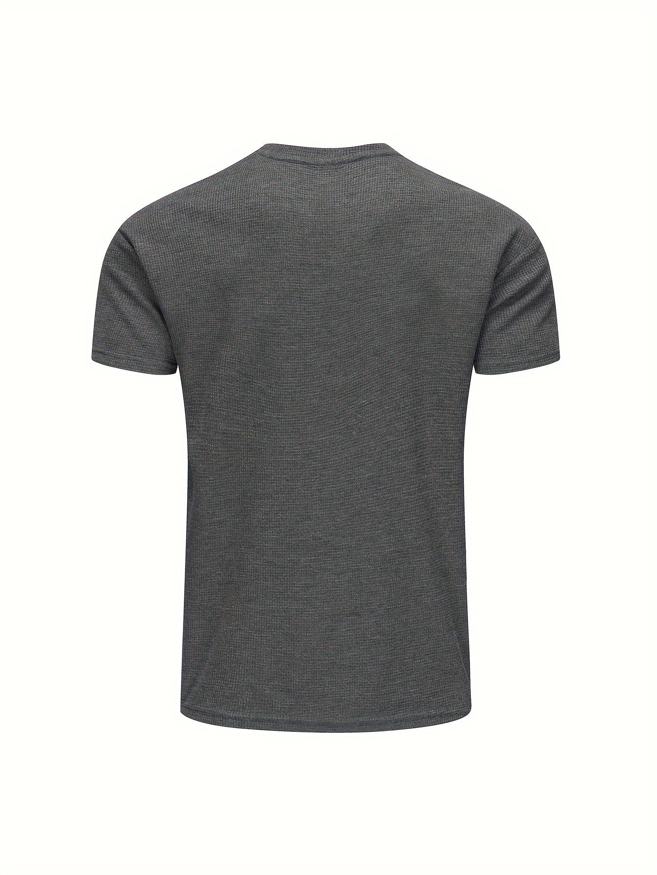 Men's Solid T-shirt With Chest Pocket, Casual Short Sleeve Crew Neck Tee, Men's Clothing For Summer Outdoor