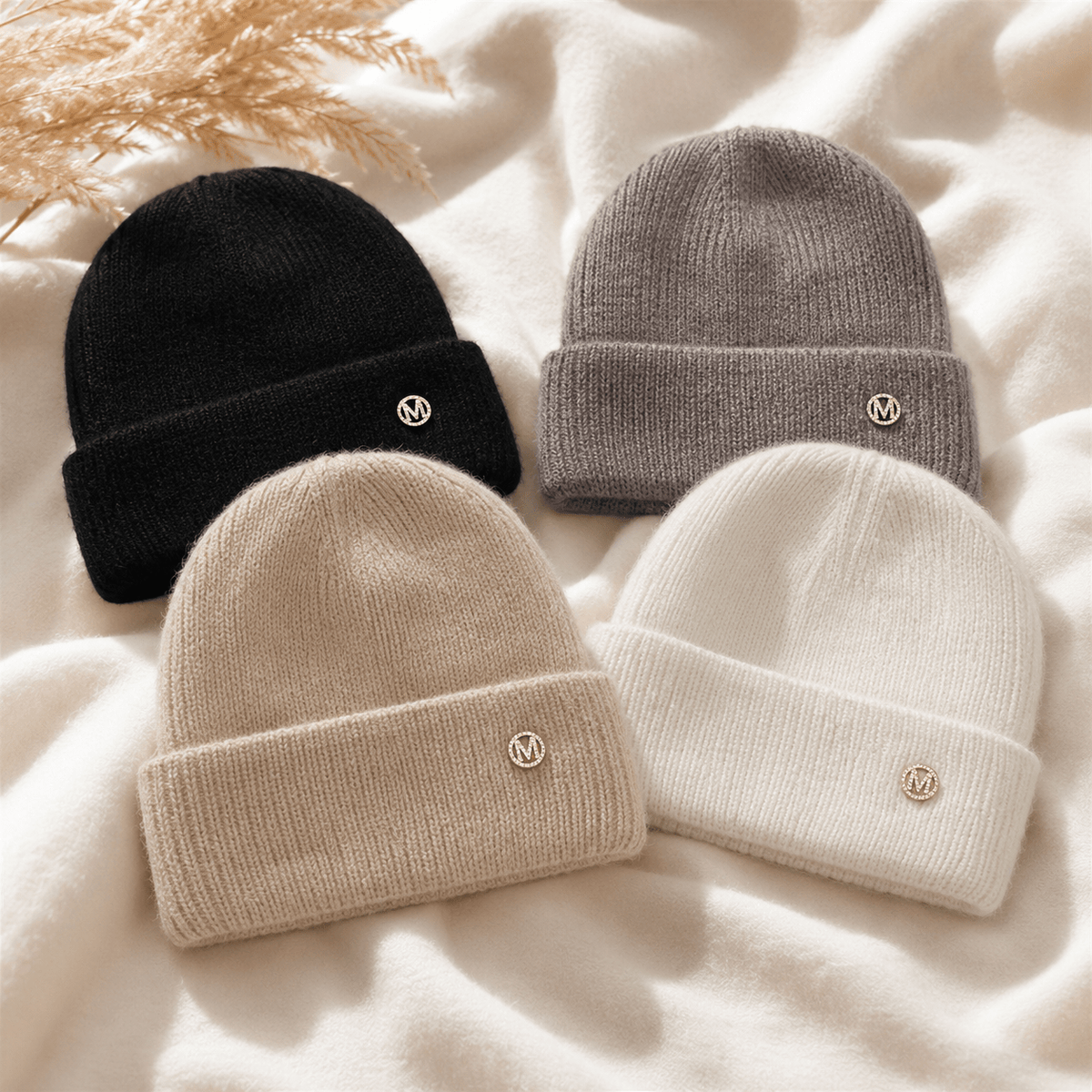 Unisex Elastic Furry Knit Beanie Hat for Winter Streetwear