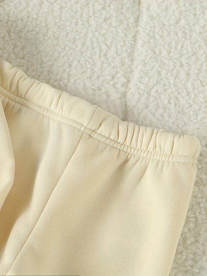 Տղա աղջիկների աշուն/ձմեռ տառերով դրոշմված տաք, աստառով սվիտեր և մարզաշապիկ, իդեալական է բացօթյա օգտագործման համար