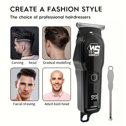 FEIYBA Men'S Cordless Electric Hair Clipper, Compact Rechargeable Beard & Hair Trimmer Set, Professional Barber Quality, Portable Grooming Tool for Home Use, Ideal Gift for Father'S Day or Christmas, USB Charging, Battery, 36