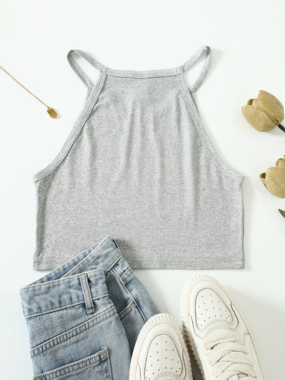 Women's Black Sleeveless Tank Top & Shorts Casual Set