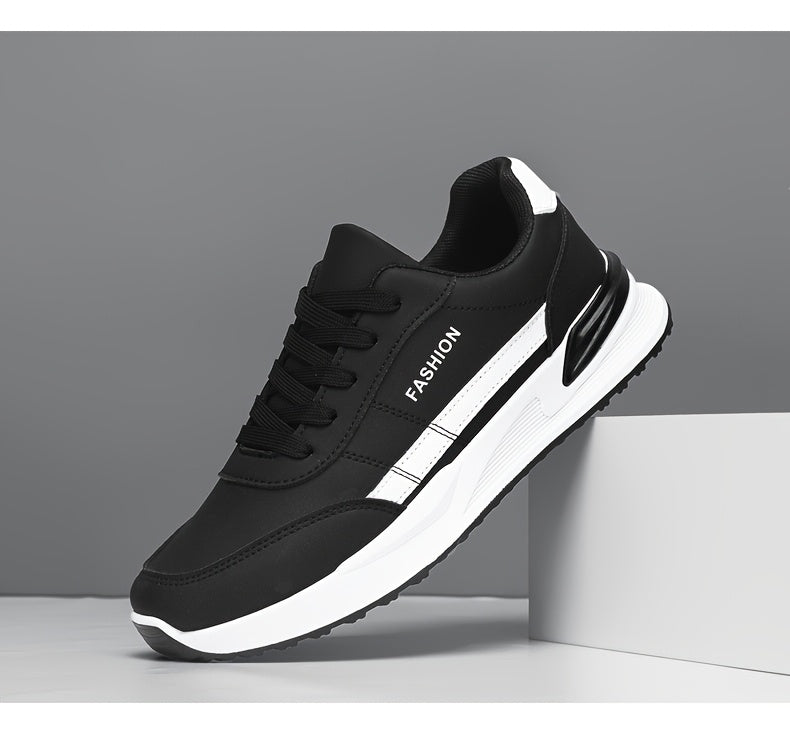 Men'S Breathable Trekking Shoes | Casual Low-Top Lace-up Sneakers, Faux Upper, PVC Sole, Suitable for All Seasons - ayq