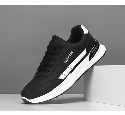 Men'S Breathable Trekking Shoes | Casual Low-Top Lace-up Sneakers, Faux Upper, PVC Sole, Suitable for All Seasons - ayq