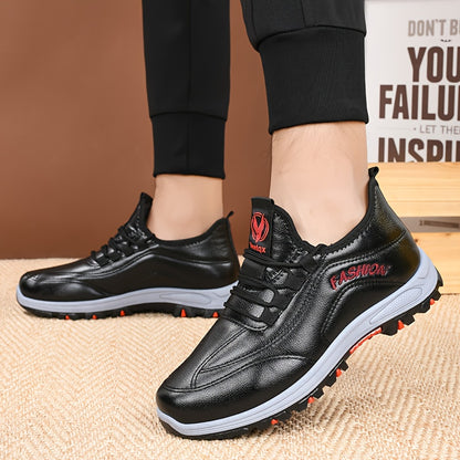 Men'S Winter Shoes - Lightweight Cold Weather Sneakers with Non-Slip Rubber Sole, Brown Formal & Casual Shoes for Dad, Everyday & Formal Events - Easy-Clean Synthetic Upper, Seasonal Footwear, Sleek Design, Comfortable Fit, L