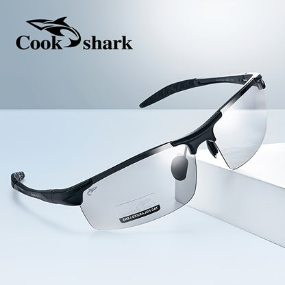 CookShark Polarized Men's Sunglasses Rimless Magnesium Alloy Frame