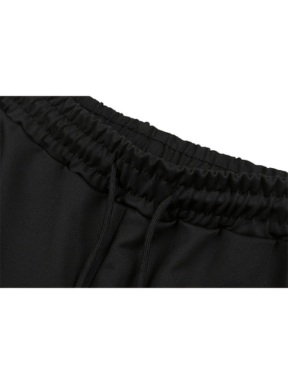 Men's Casual Sportswear Set - Polyester, Perfect T-shirt for Running and Home Leisure, Fitness Wear, Outdoor Activities, Workout Outfits, Stylish Sportswear, Comfortable Fit, Durable Construction, Two-piece Set, Active Lifest