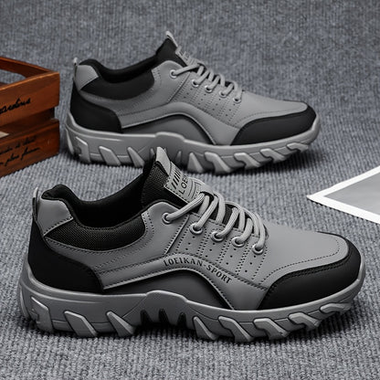 LOEIKAN 2026 New Low-Top Men'S Versatile Comfortable Hiking Boots | Casual Sports Shoes with Stylish Thick Sole, Upper, PVC Sole, Lace Closure, for Outdoor Trekking and Daily Wear - ayq