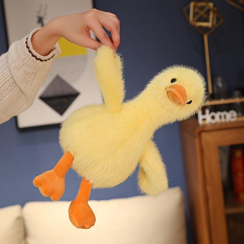 One Adorable Yellow Duck Plush Toy, Perfect for Cuddling, Ideal for Halloween Decorations Or As a Christmas Gift.