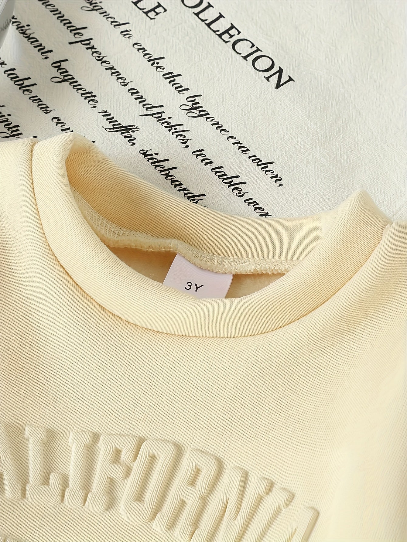 Տղա աղջիկների աշուն/ձմեռ տառերով դրոշմված տաք, աստառով սվիտեր և մարզաշապիկ, իդեալական է բացօթյա օգտագործման համար