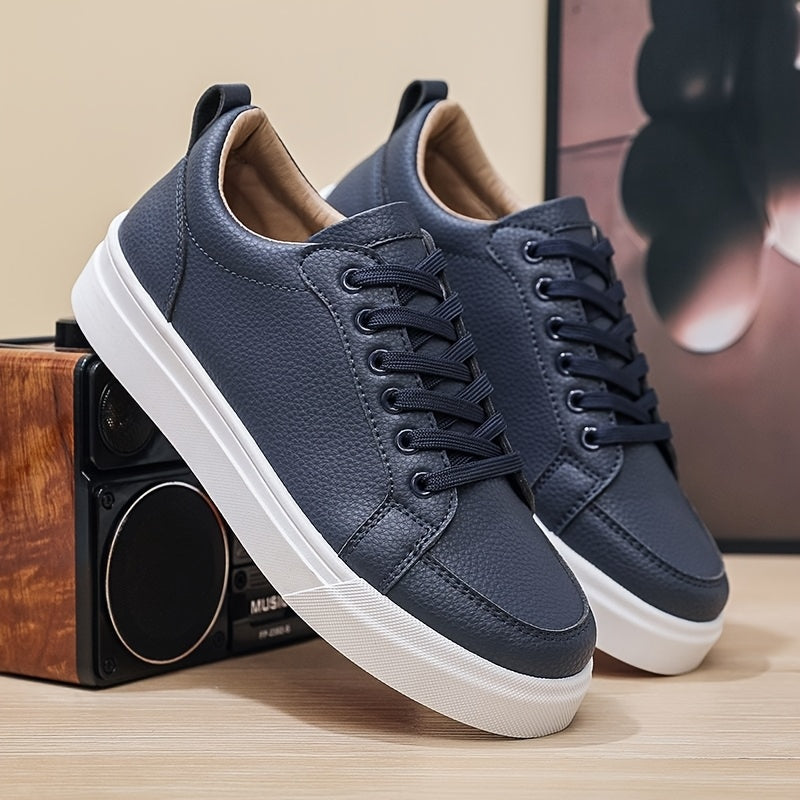 Men's Retro Casual Low-Top Sneakers with PU Upper