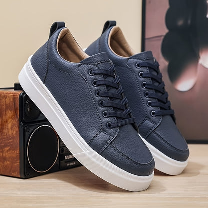 Men's Retro Casual Low-Top Sneakers with PU Upper