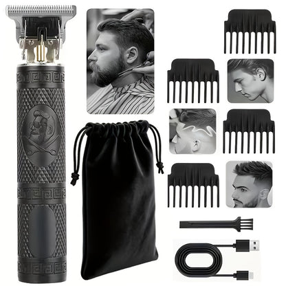 YAIAWISU Men's -Like Electric Hair Clipper & Beard Trimmer - USB- Operation, T-Shaped Blade with 4 Adjustable Speeds (Limited Combs), Self-Cleaning Design, Lithium-Free -Free Technology, All-in-One Hair Cutting