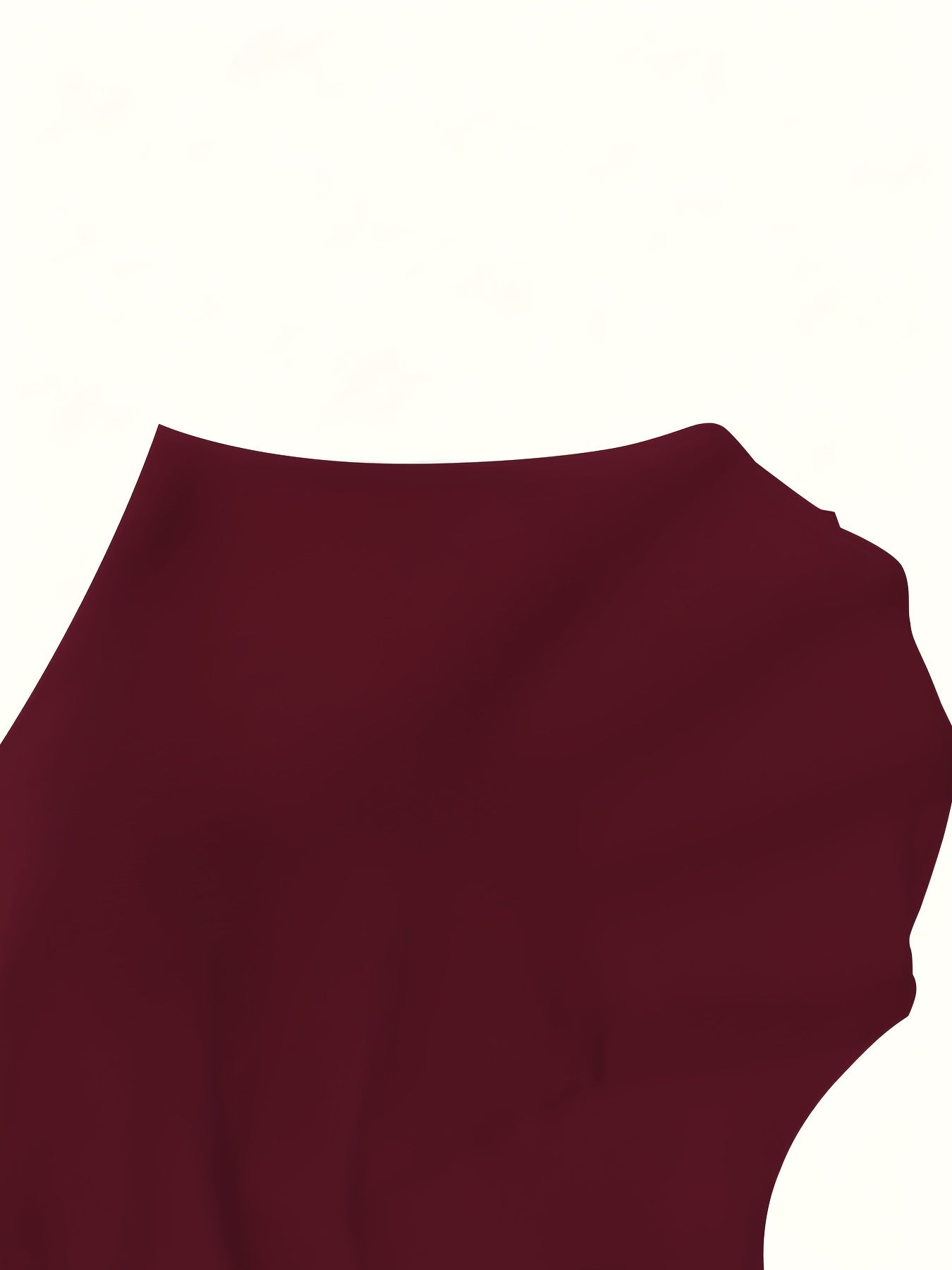 Women'S Elegant Square Neck Solid Color T-Shirt, Polyester Knit Fabric, Short Length, Stretchy Slim Fit, Spring/Fall Fashion Top