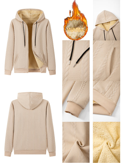 Տղամարդկանց ձմեռային նորաձևության երկմասանոց հավաքածու. Ժակարդե գլխարկով կարդիգան՝ աստառով և երկար տաբատ – իդեալական է աշնան և ձմռան համար, ձմեռային հագուստ տղամարդկանց համար