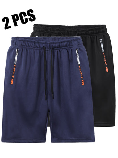 Men's Casual Outdoor Sports Shorts with Zippered Pockets