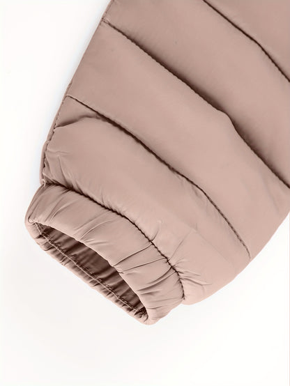 Կանացի թեթև, սև, գլխարկով ձմեռային բաճկոն՝ գրպաններով - Էլեգանտ երկար թևքերով վերնազգեստ, նեյլոնե նյութ, կայծակաճարմանդով դիզայն, իդեալական է առօրյա կամ ճանապարհորդության համար, ձմեռային վերարկուներ