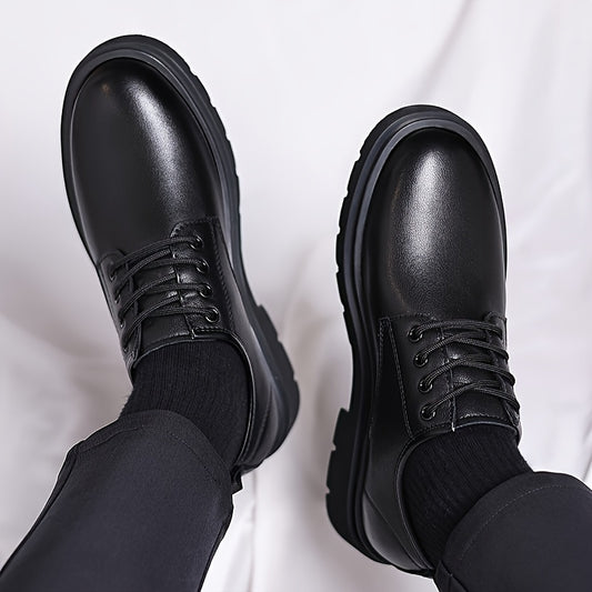 Stylish Men's Casual & Business Shoes - Versatile, Non-Slip, Lace-Up with Soft Sole for All Seasons, Dressy Shoes