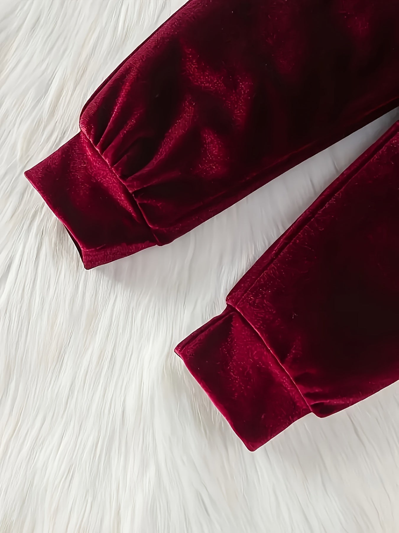 2 հատ թավշյա աղջիկների շքեղ երկար թևքերով եռաչափ ծաղկային վերնաշապիկ և մարզաշապիկ - փափուկ, տաք, նորաձև ձմեռային և աշնանային երեկույթների համար