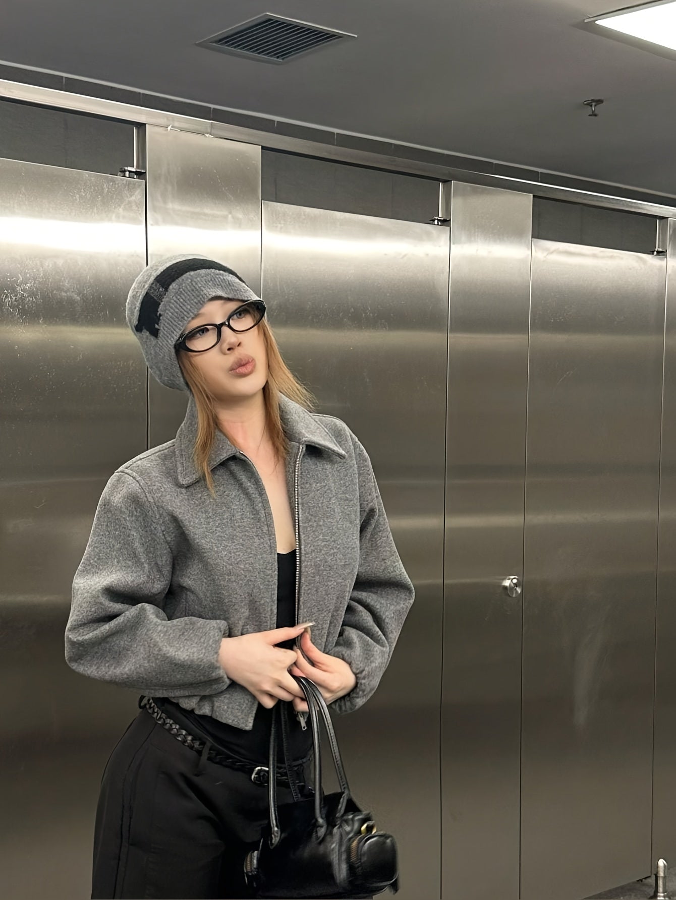 OUTTA BOX Աշուն/Ձմեռ առօրյա նորաձև էլեգանտ թվիդե թռիչքային բաճկոն կանացի երկար թևքերով վերարկու