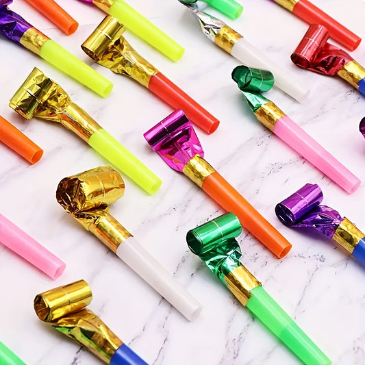 50pcs Colorful Party Blowers Noisemakers for Birthday & New Year - ayq