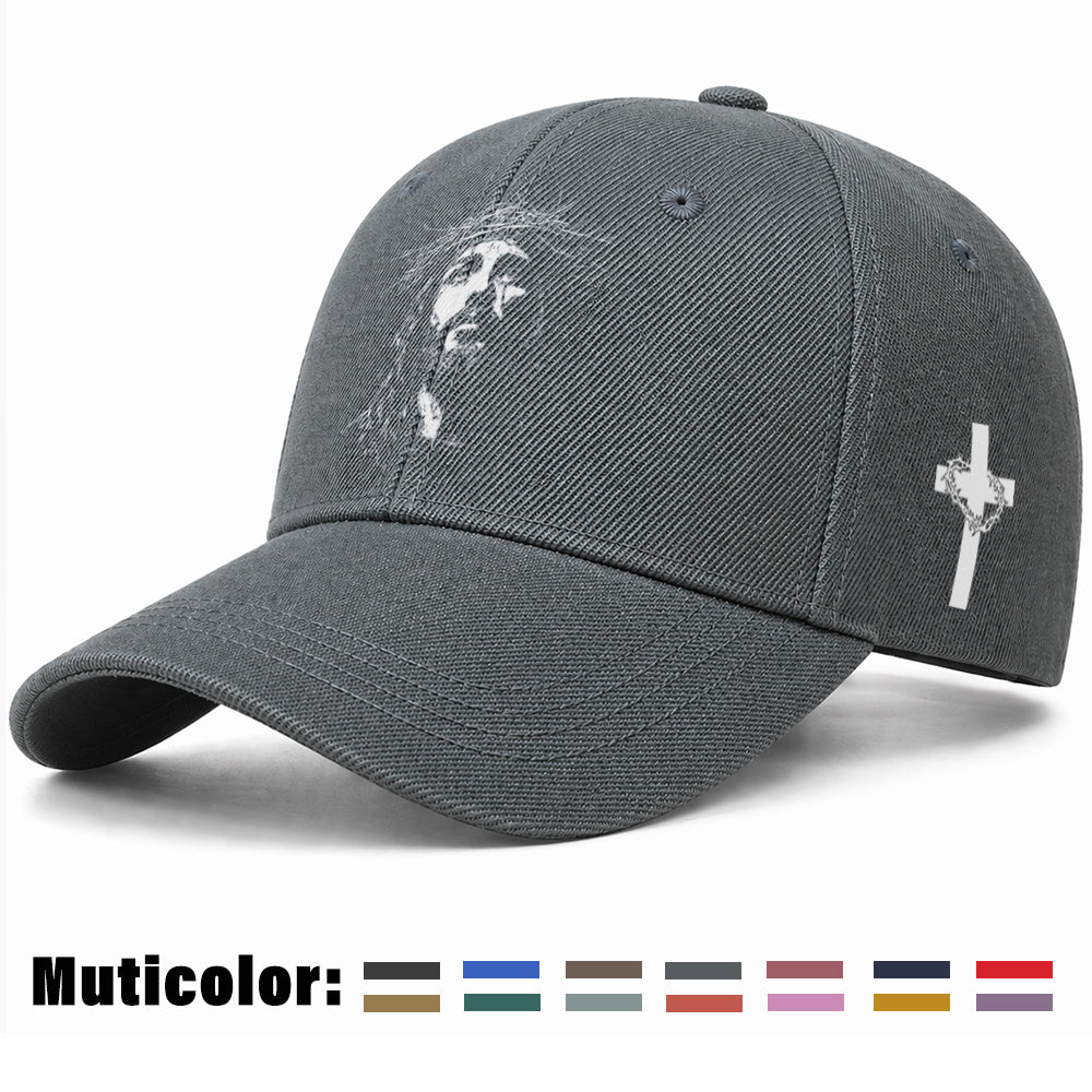 Unisex Christian Baseball Cap with Adjustable Cross Design