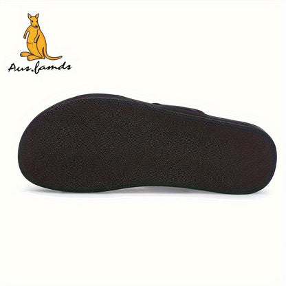 Men's Casual Cow Leather Slide Sandals - All-Season Comfort