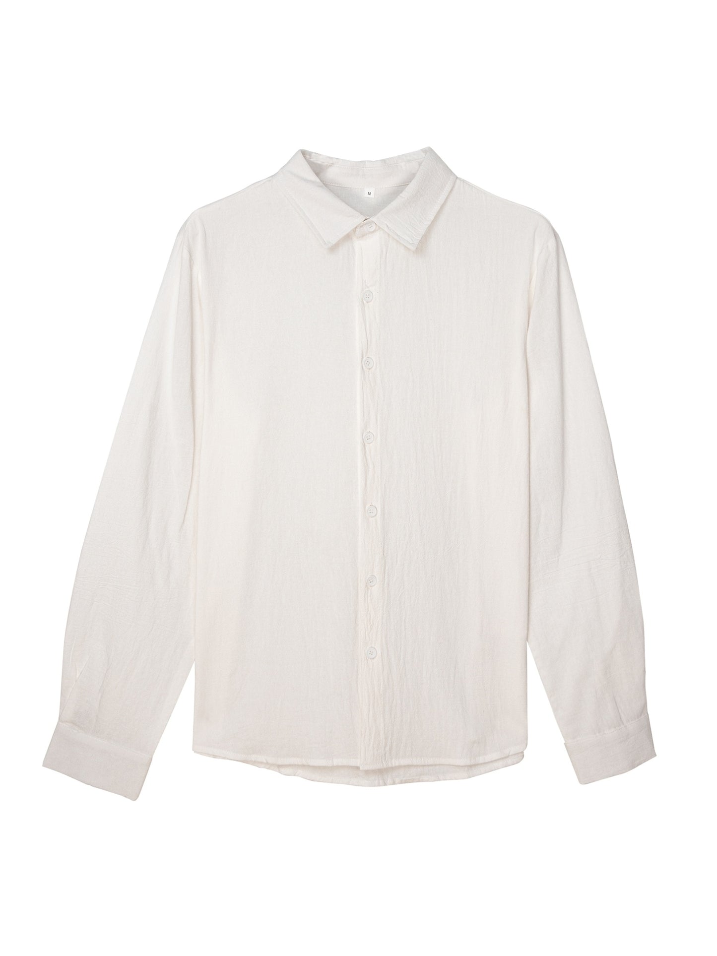 Men's Casual Long Sleeve Cotton Shirt, Breathable & Wrinkle-Resistant