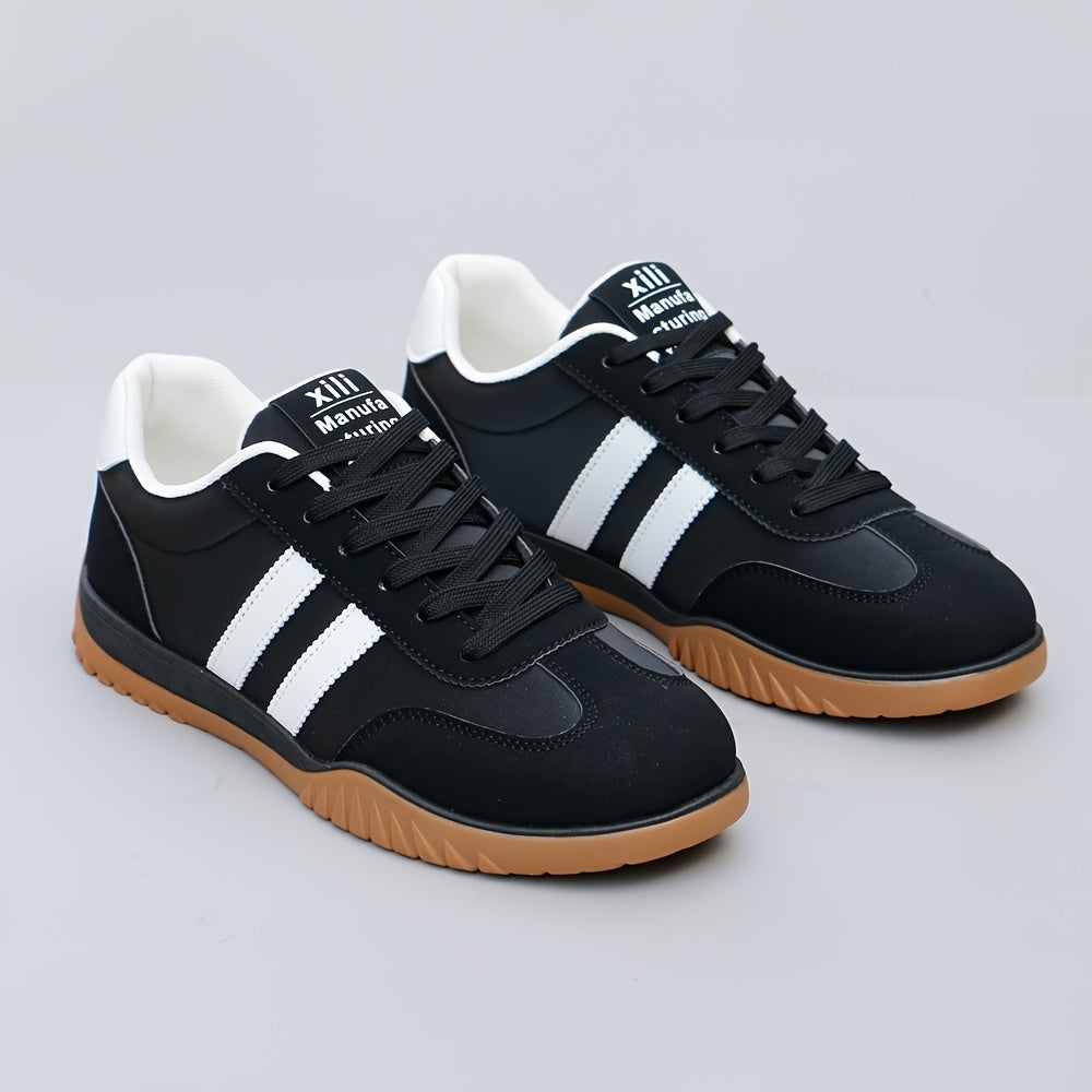 Men's Casual Comfortable Low Top Lace Up Sneakers, Non-slip Breathable Canvas Shoes For All Seasons - ayq