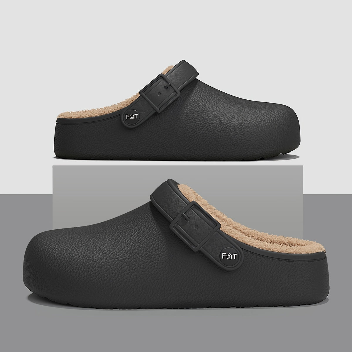 Men's Casual Unisex Slippers with Plush Lining and Thick EVA Sole